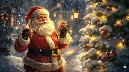 christmas santa clipart background