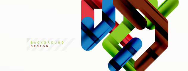 Abstract background - colorful lines composition. Technology or business digital template