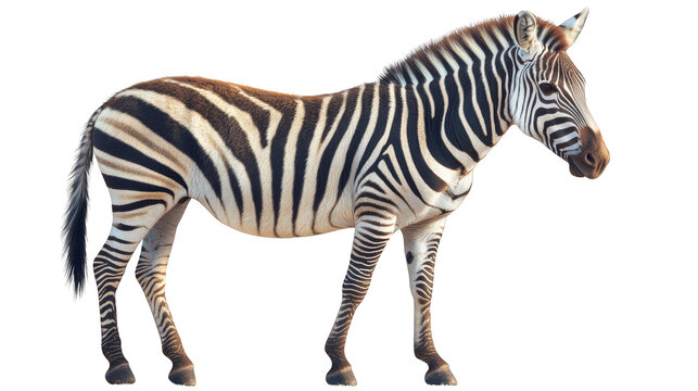 Zebra with Glitch Effect Black and White Stripes - Powered by Adobe