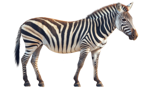 Zebra with Glitch Effect Black and White Stripes