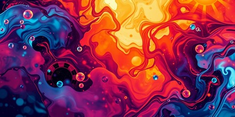Fototapeta premium Abstract swirl of vibrant colors