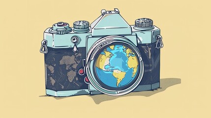 An illustration celebrating World Photography Day
