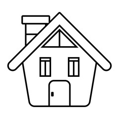Cute House Outline Icon