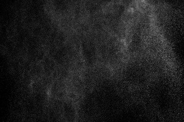 Abstract splashes of water on black background. Abstract spray of water.  Abstract rain. Shower...