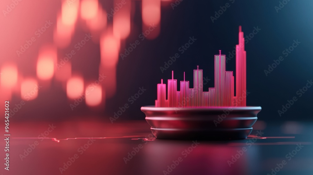 Poster futuristic ai-driven oil price crash analysis holographic market data with copy space and selective 