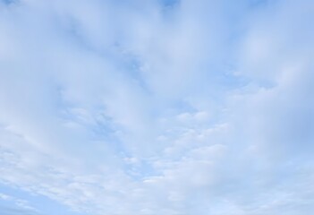 Fototapeta premium Fluffy Clouds Against a Blue Sky