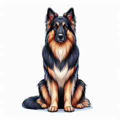 Cute Shepherd Dog Vector Cartoon illustration