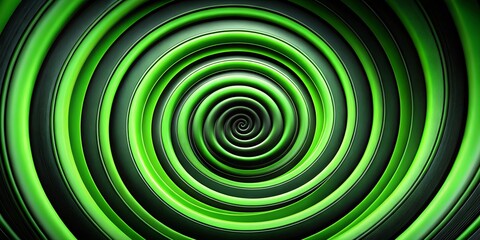 Obraz premium A green and black spiral representing envy and pain