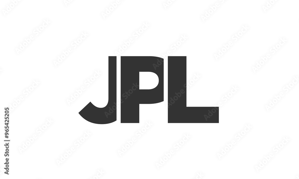 Fototapete JPL logo design template with strong and modern bold text. Initial based vector logotype featuring simple and minimal typography. Trendy company identity.