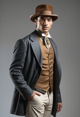 young man with elegant fashion, portrait