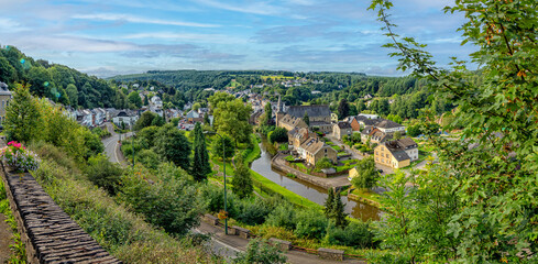 Beautiful panoramic view of Houffalize in Belgium