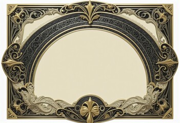 Obraz premium Set of art deco borders and frames, illustration