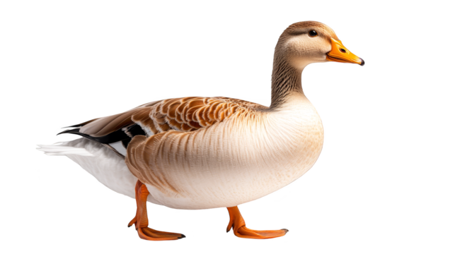 Goose with Glitch Art Background
