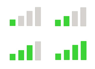Naklejka premium Signal strength icon on png transparent background.