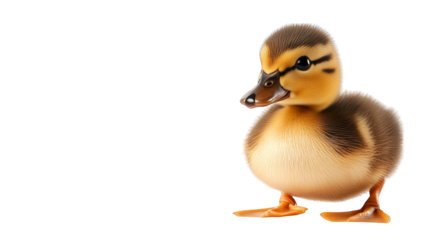Cute Duckling with Colorful Glitch Background