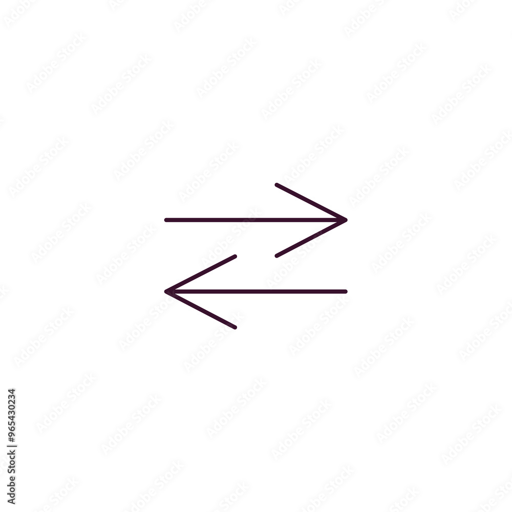 Poster exchange  outline icon. Linear vector from cryptocurrency concept. Thin line exchange  icon isolated on white background