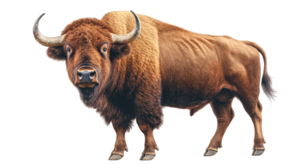 American Bison Bull with Distorted Background