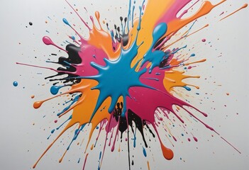 Naklejka premium graffiti spray paint ink splatter blot on transparent isolated background - illustration