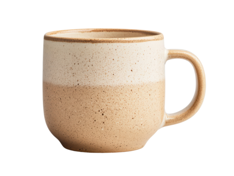 Rustic Ceramic Mug with Speckled Design and Earthy Tones, Perfect for Coffee or Tea, Handcrafted Pottery for Cozy Home Decor