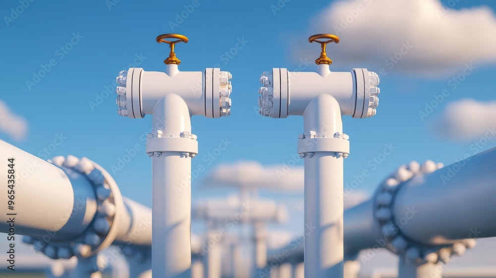 Aufkleber global gas pipeline network: supply and demand with copy space, selective focus in quality