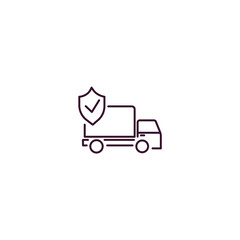 delivery safety outline icon. Linear vector from delivery concept. Thin line delivery safety icon isolated on white background