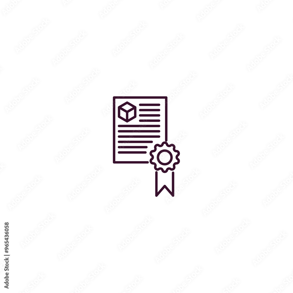 Poster charter outline icon. linear vector from delivery concept. thin line charter icon isolated on white 