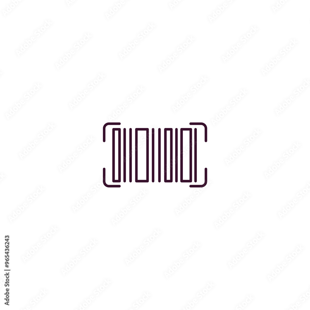 Poster barcode outline icon. linear vector from delivery concept. thin line barcode icon isolated on white 