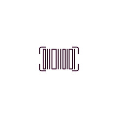 barcode outline icon. Linear vector from delivery concept. Thin line barcode icon isolated on white background