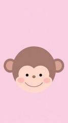 Fototapeta premium Monkey selfie cute wallpaper cartoon animal reptile.