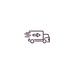 delivery truck outline icon. Linear vector from delivery concept. Thin line delivery truck icon isolated on white background
