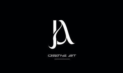 Fototapeta premium JA, AJ, J, A abstract letters logo monogram