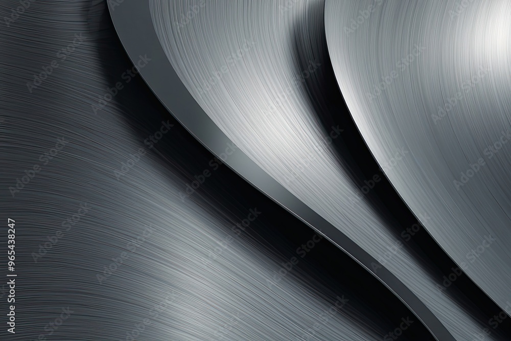 Poster dynamic abstract metal textures with wavy curves and smooth flow