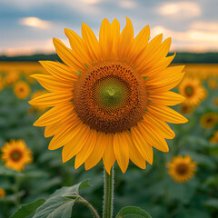 Obraz premium Stunning Sunflower Portrait in 8K