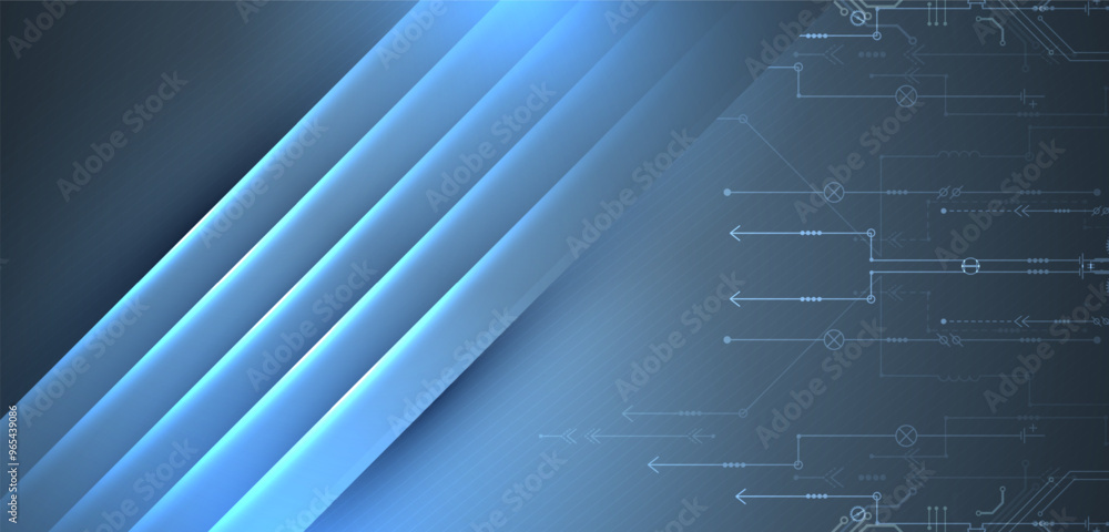 Aufkleber Abstract technology concept. Computer code background. Hand drawn vector illustration.