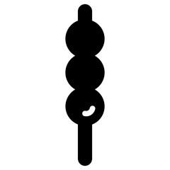 Pork Stick Ball Glyph Icon