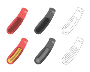 Colorful selection of various stylized paintbrush designs on a plain background showcasing creativity and artistic expression