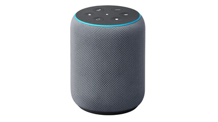 Smart Speaker With Mic and Buttons Isolated on White