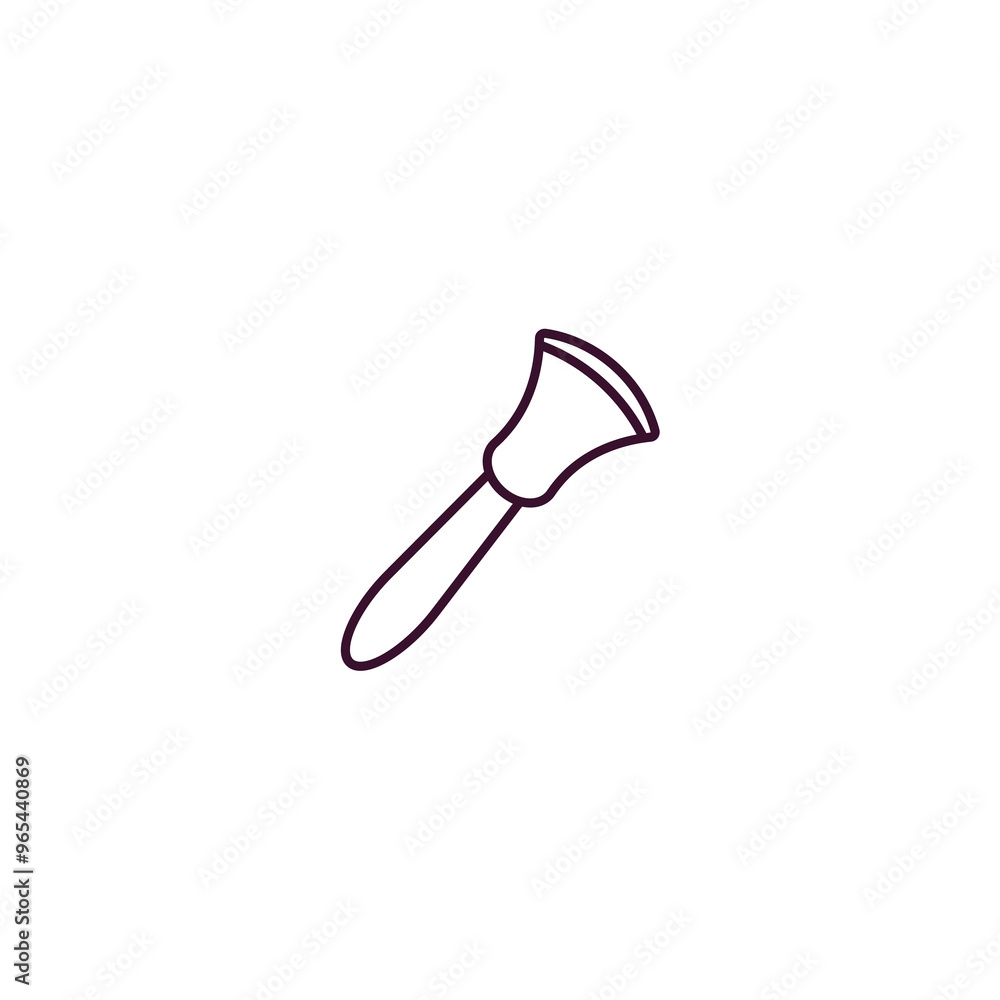 Poster scraping outline icon. linear vector from dentist concept. thin line scraping icon isolated on white