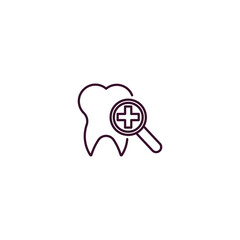 dental checkup outline icon. Linear vector from dentist concept. Thin line dental checkup icon isolated on white background