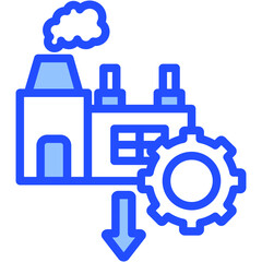 Reduced Industrial Output Icon