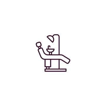 recommend clip art: dental chair outline icon. Linear vector from dentist concept. Thin line dental chair icon isolated on white background