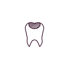 filler outline icon. Linear vector from dentist concept. Thin line filler icon isolated on white background