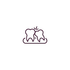 wisdom tooth outline icon. Linear vector from dentist concept. Thin line wisdom tooth icon isolated on white background