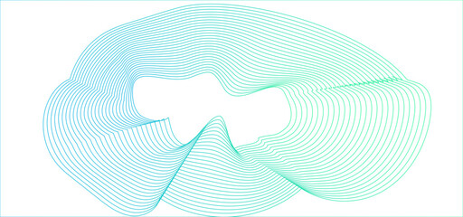 Dynamic gradient colorful flowing wave design element. Abstract wavy lines gradient vector line blend element. 