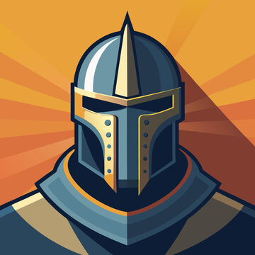 madieval helmet vector illistration