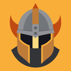 Fototapeta premium madieval helmet vector illistration