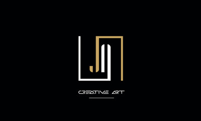 JA, AJ, J, A abstract letters logo monogram