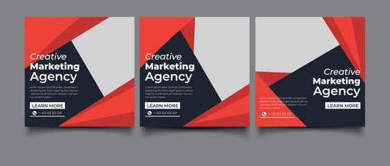 Creative business marketing banner for social media post template