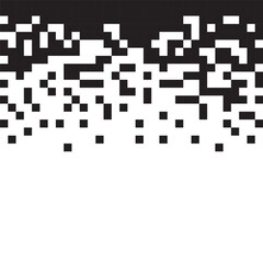 Dissolve pixel disperse blocks. Dust fragment, broken dots texture. Fractured disperse. Mosaic filled square dotted abstract pattern