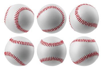 Baseball ball isolated on white background, full depth of field